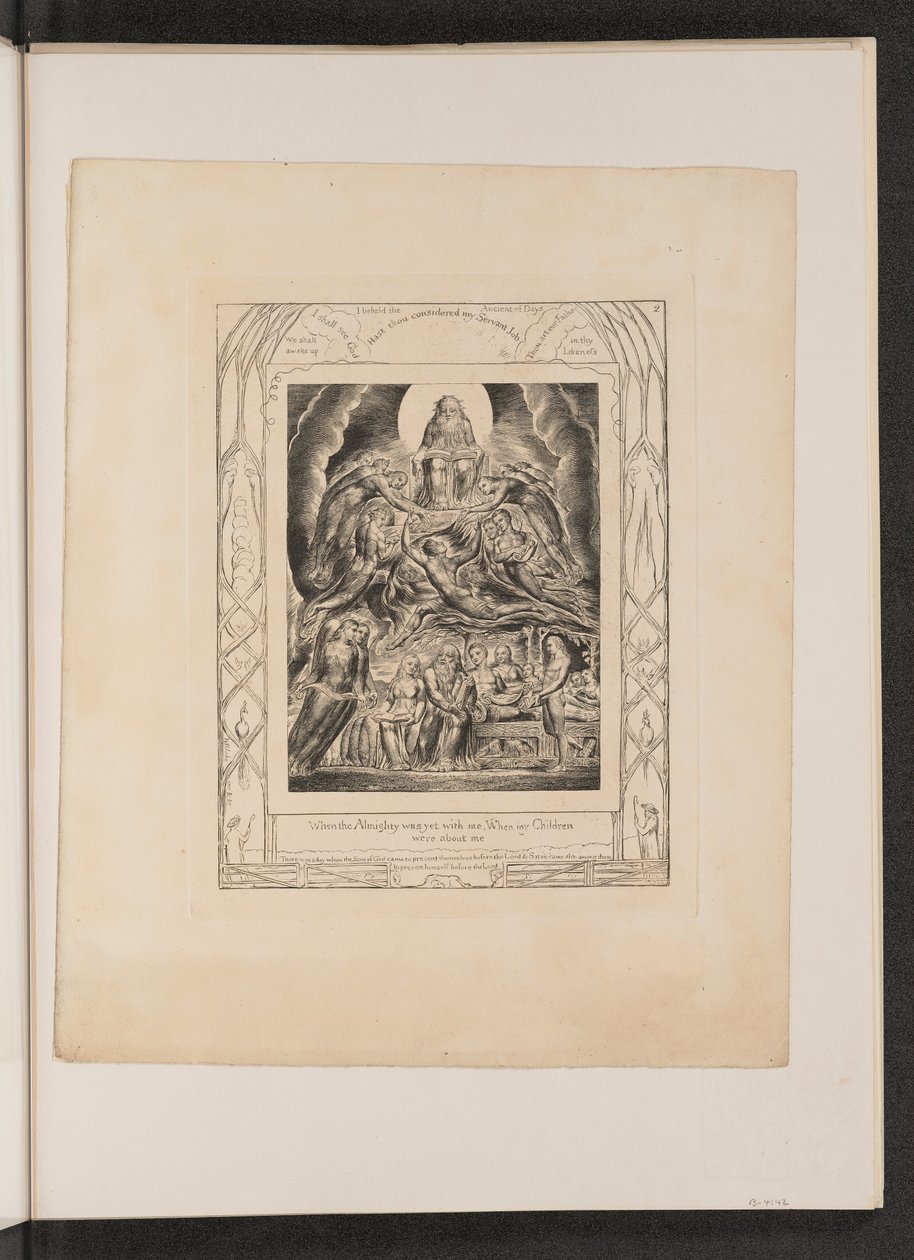 Satan foran Guds trone af William Blake