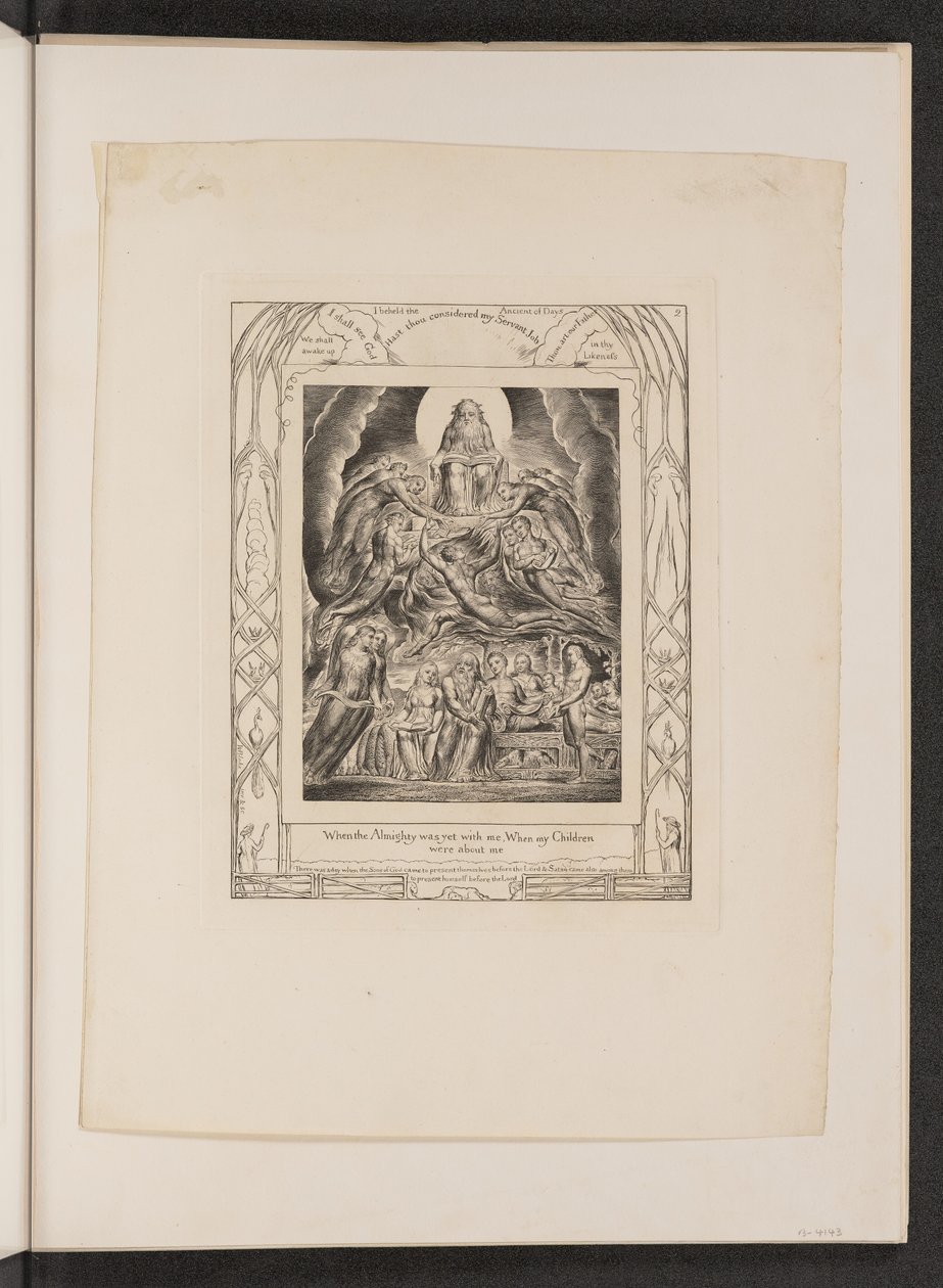Satan foran Guds trone af William Blake