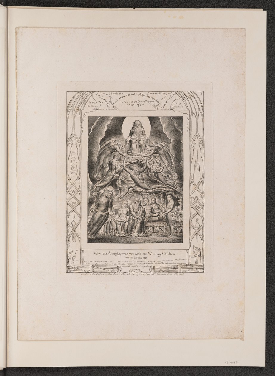 Satan foran Guds trone af William Blake