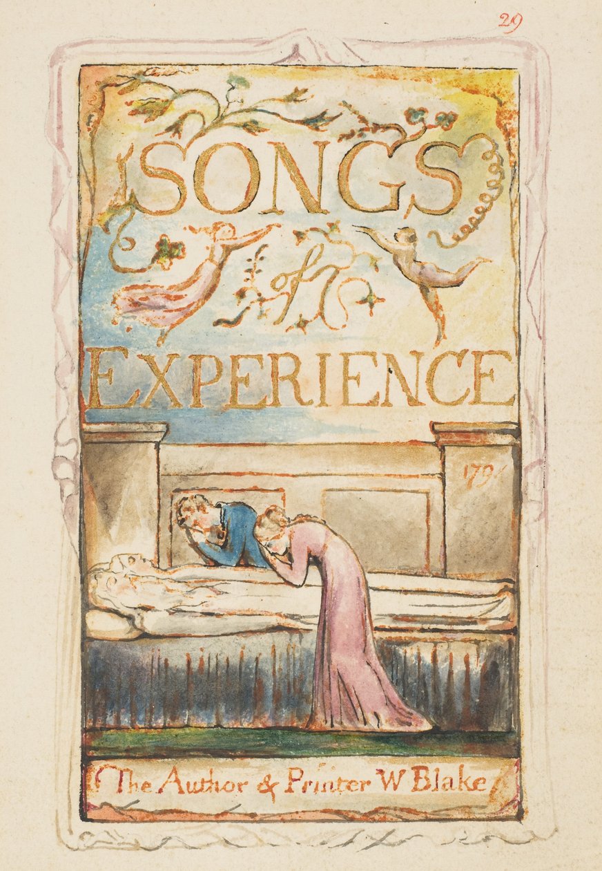 Erfaringssange: Titelblad, ca. 1825. af William Blake