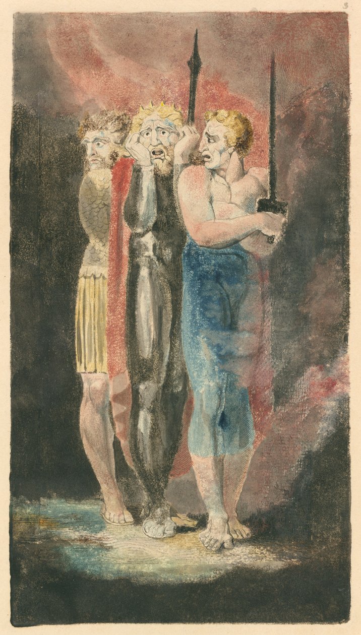 Anklagerne for tyveri, utroskab, mord (krig) af William Blake