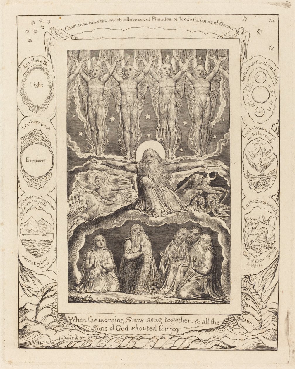 Skabelsen, 1825. af William Blake