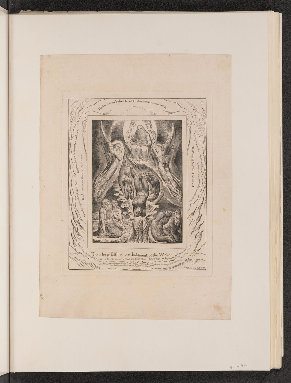 Satans fald, 1825. af William Blake