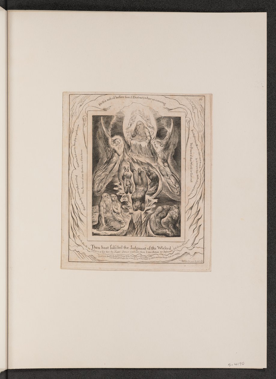 Satans fald, 1825. af William Blake