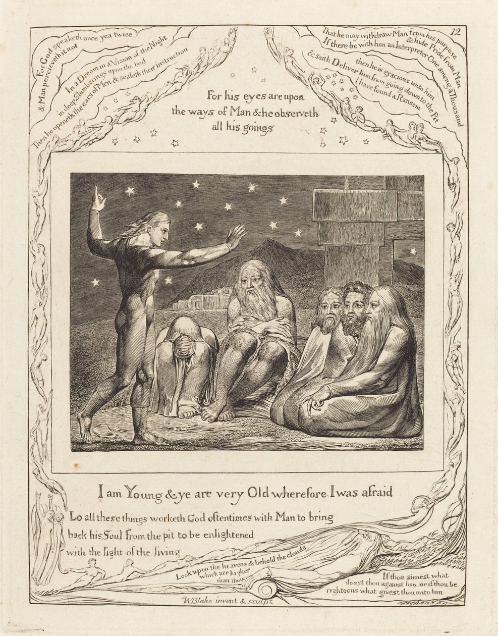 Elihus vrede af William Blake