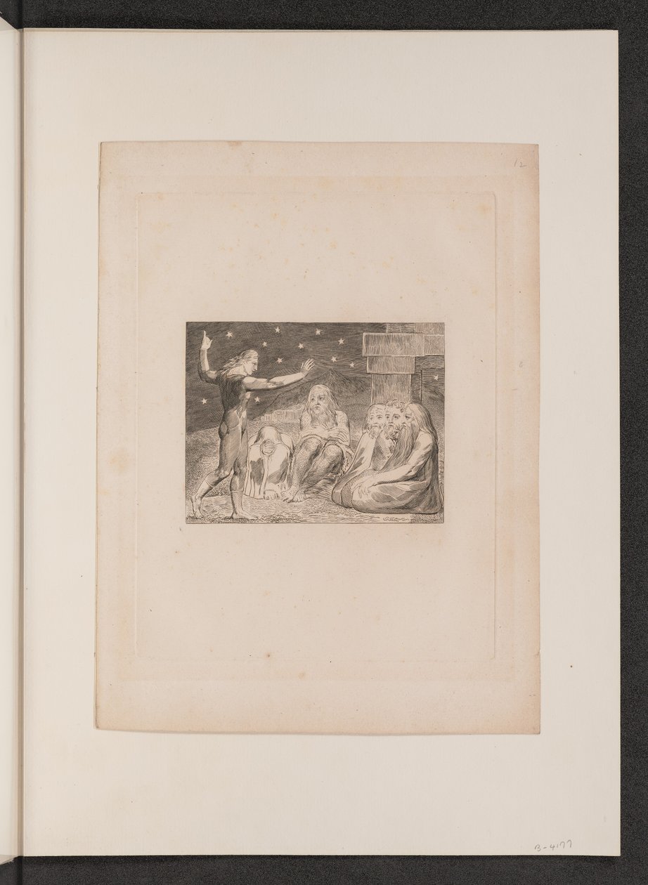 Elihus vrede, 1825. af William Blake