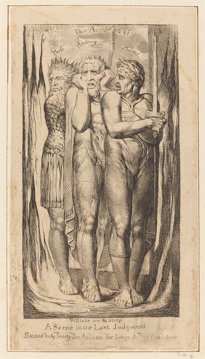 Krig (Anklagerne for tyveri, utroskab, mord) af William Blake