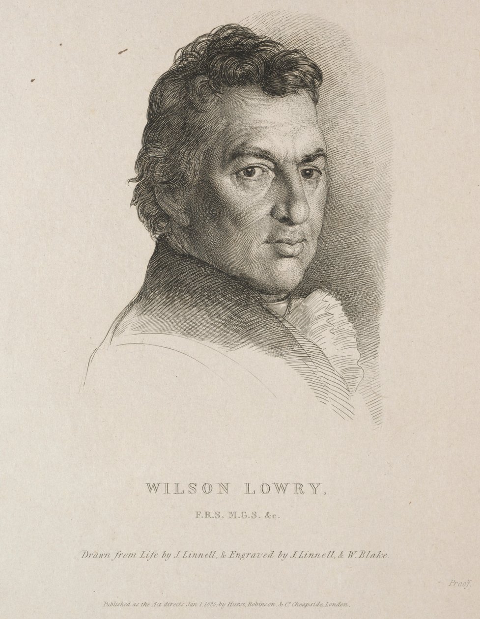 Wilson Lowry, 1825. af William Blake