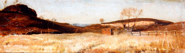 Dawn, Umbria, ca. 1895 (olie på panel) af William Blake Richmond