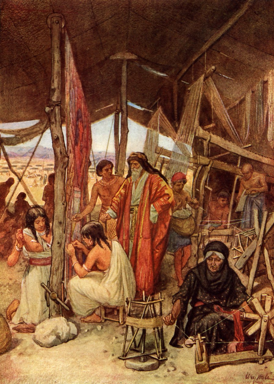 Moses inspicerer Tabernaklet - Bibelen af William Brassey Hole