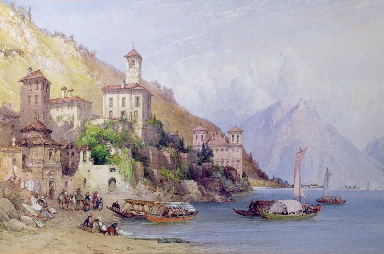 Gravedona, Comosøen, 1895 af William Callow