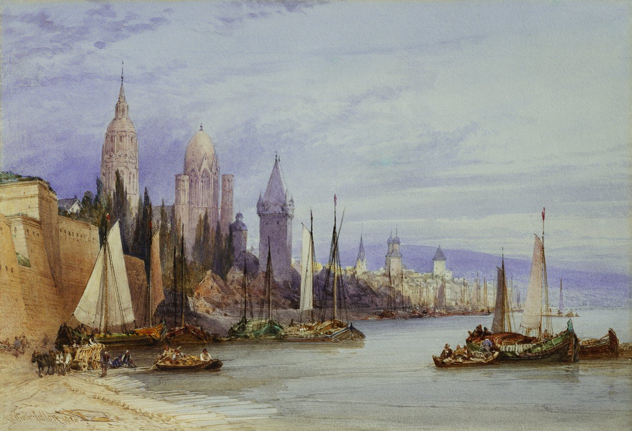 Mayence, ved Rhinen, 1895 af William Callow
