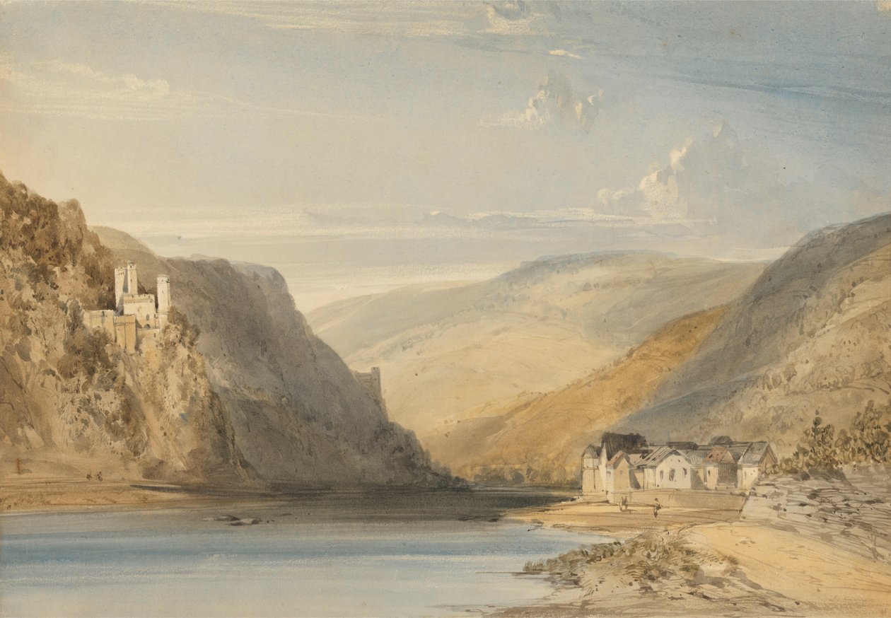 Rhinen ved Assmannshausen af William Callow