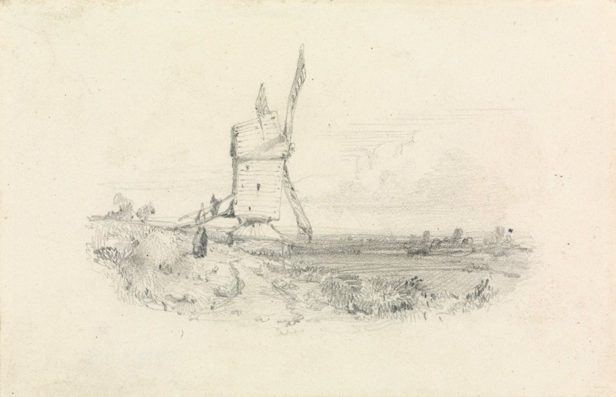 Vindmølle af William Callow