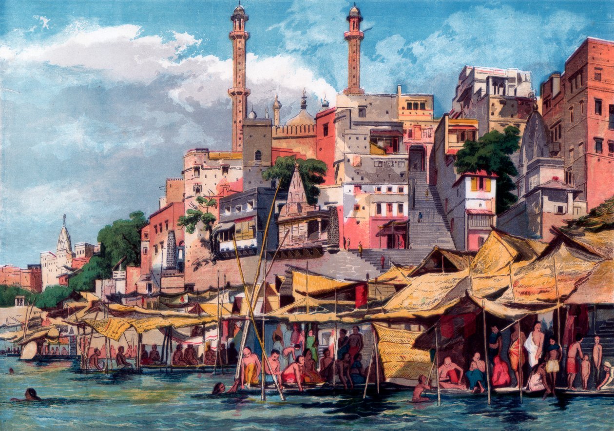 Benares, Indien, 1857. af William Carpenter