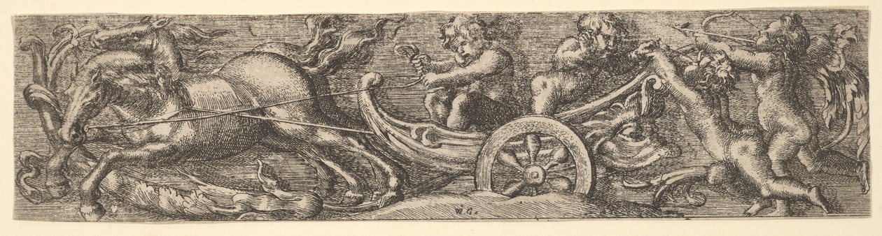 En kammuslingskalvogn, 1654. af William Carter