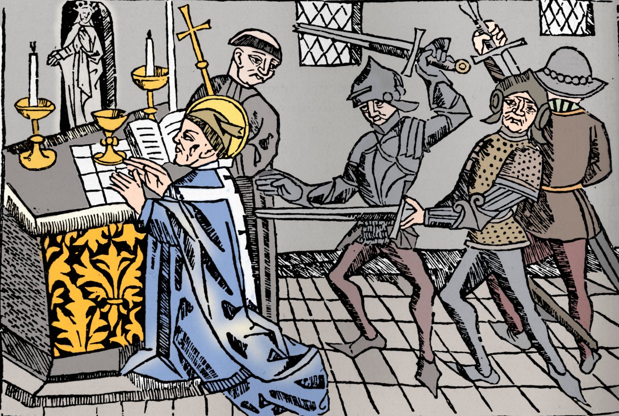Martyrium af St. Thomas af Canterbury, c1484 af William Caxton