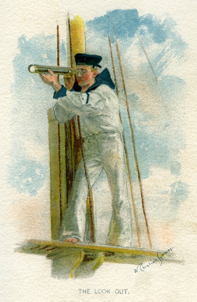 The Look Out, c1890-c1893. af William Christian Symons