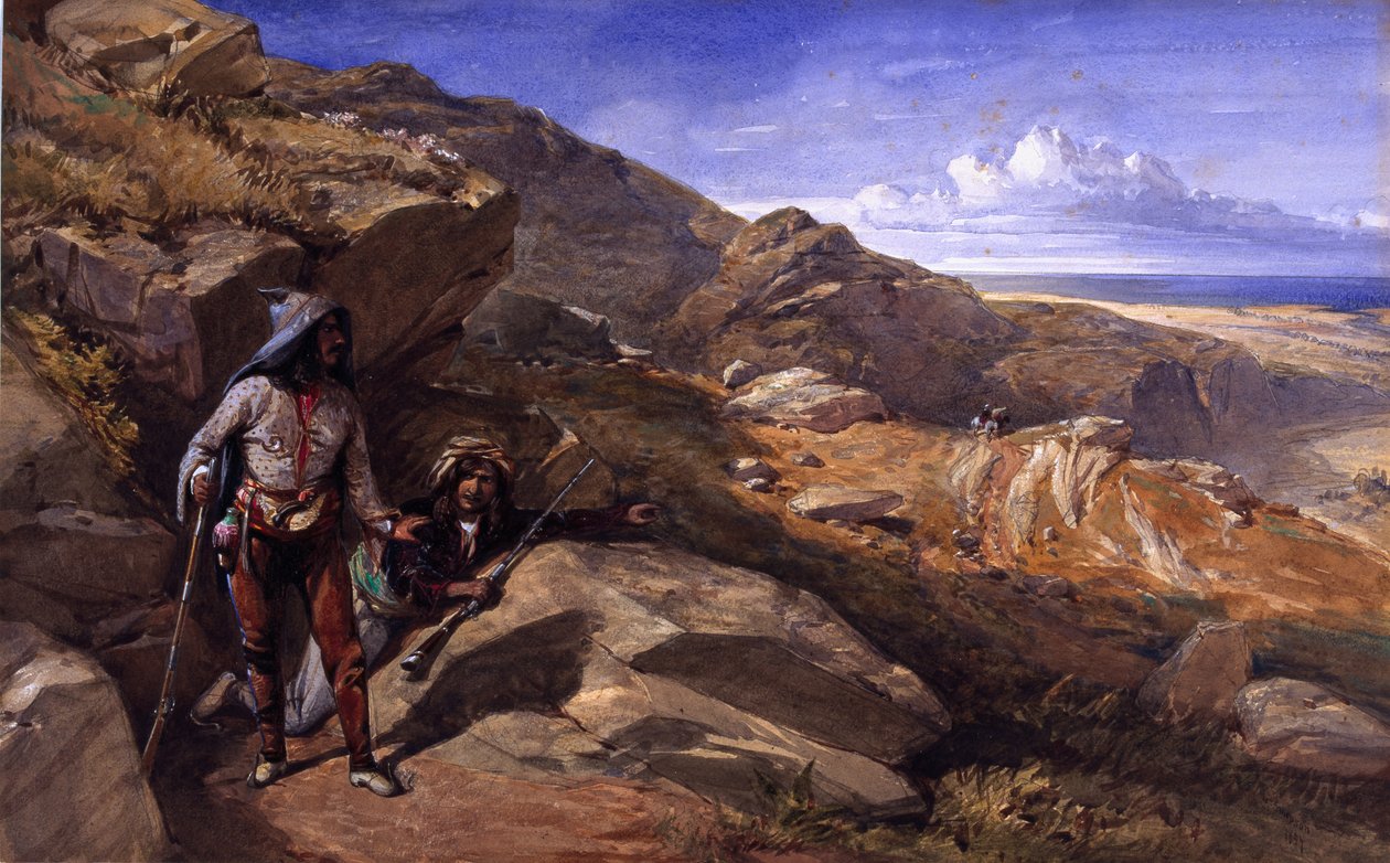 Two Bandits in the Hills, 1857 af William Crimea Simpson