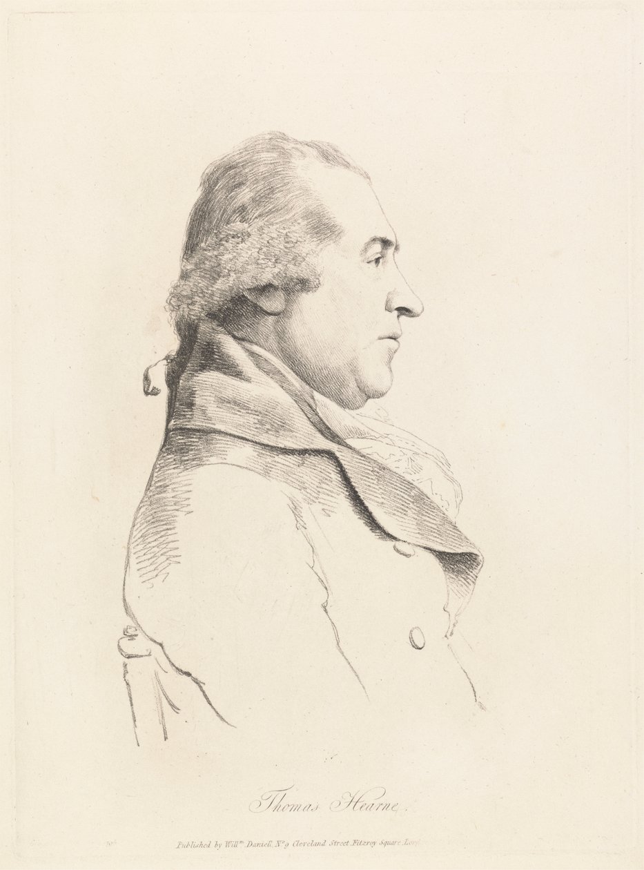 Portrætstudie af Thomas Hearne af William Daniell