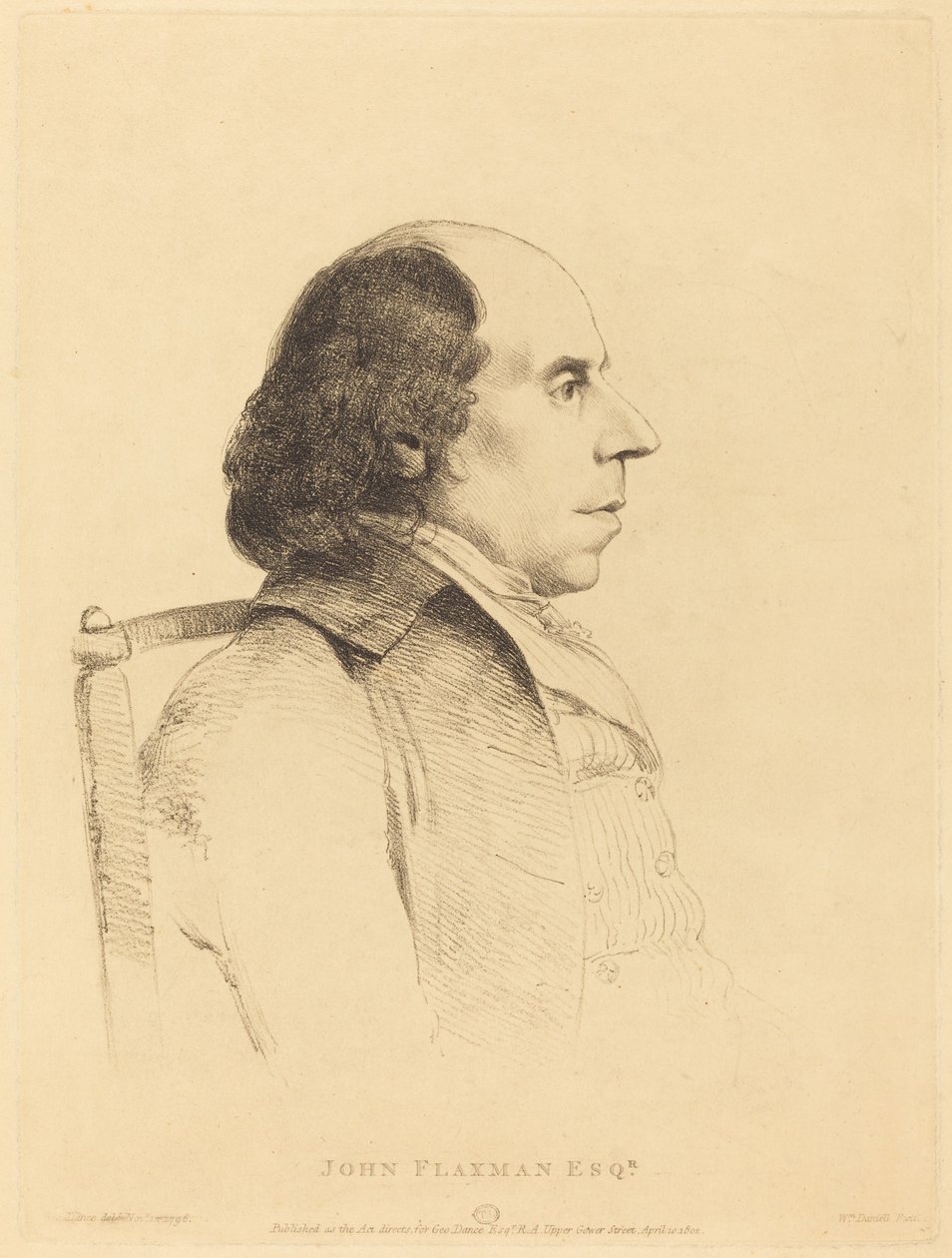 John Flaxman af William Daniell after George Dance II