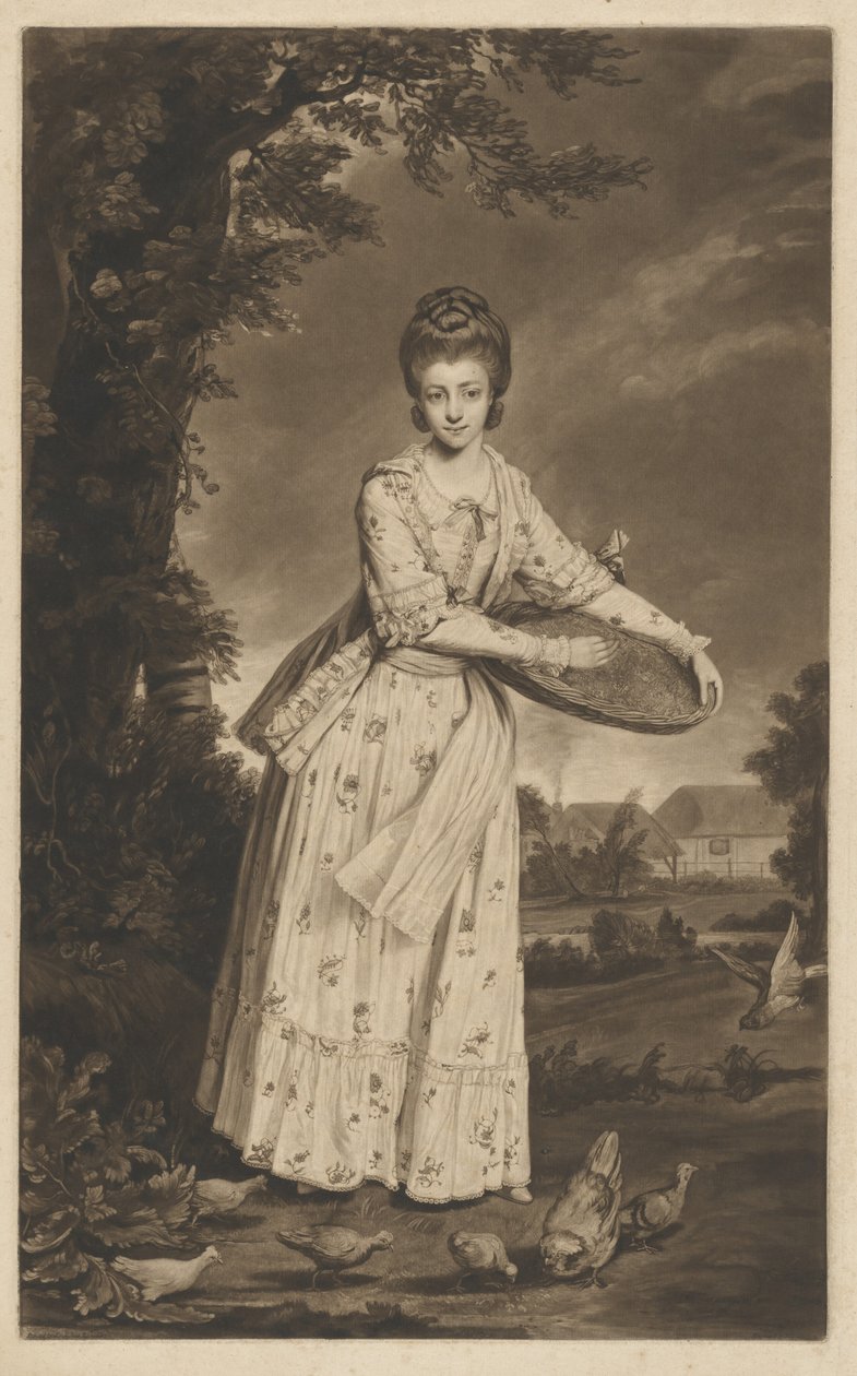 Fru Pelham af William Dickinson after Sir Joshua Reynolds