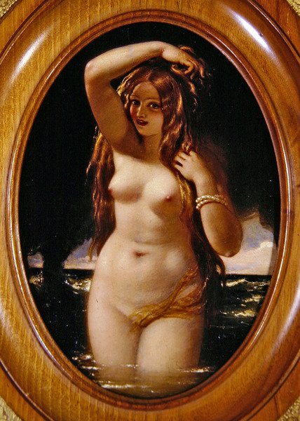 Water Sprite (olie på panel) af William Edward Frost
