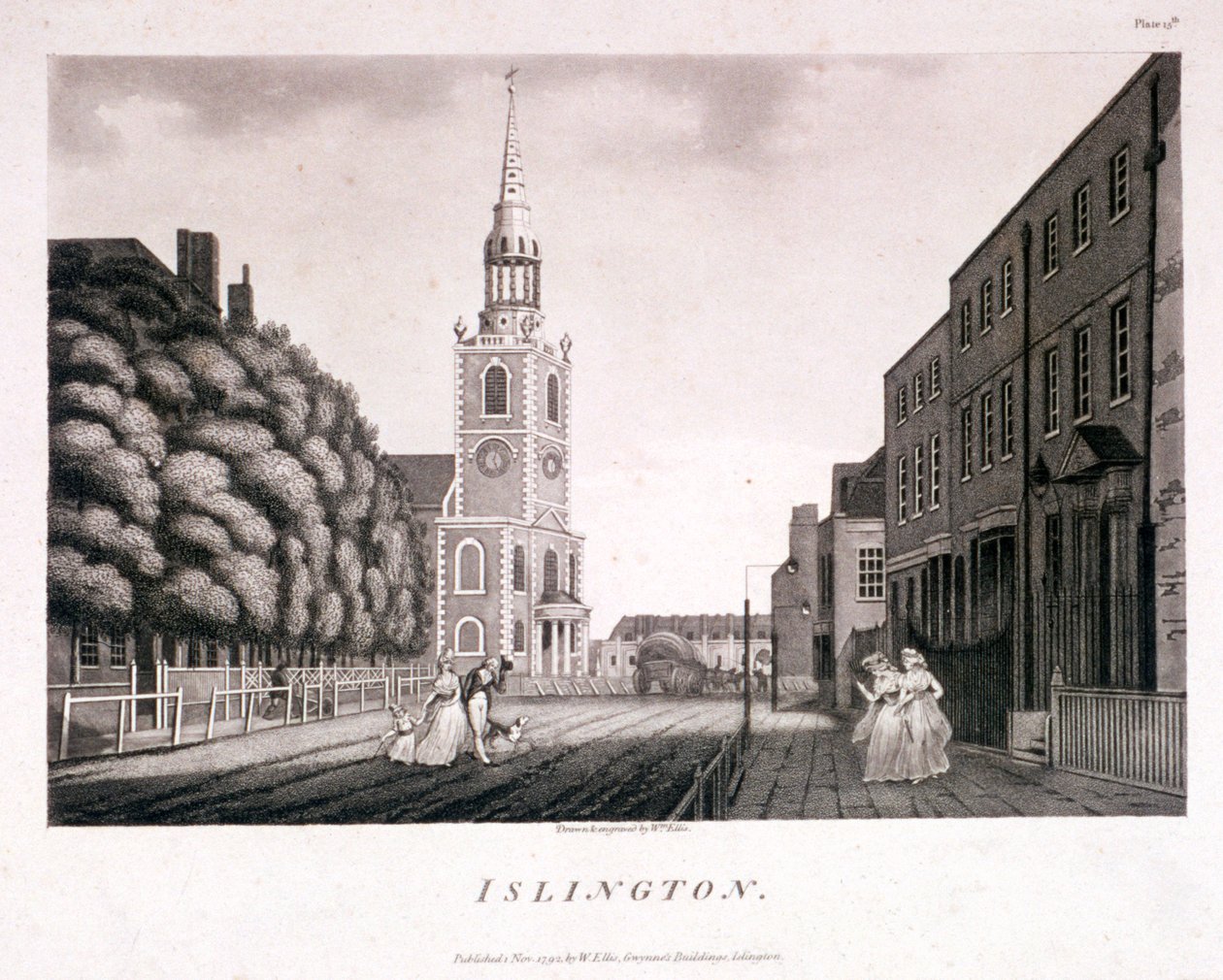 St Mary, Islington, London, 1792 af William Ellis