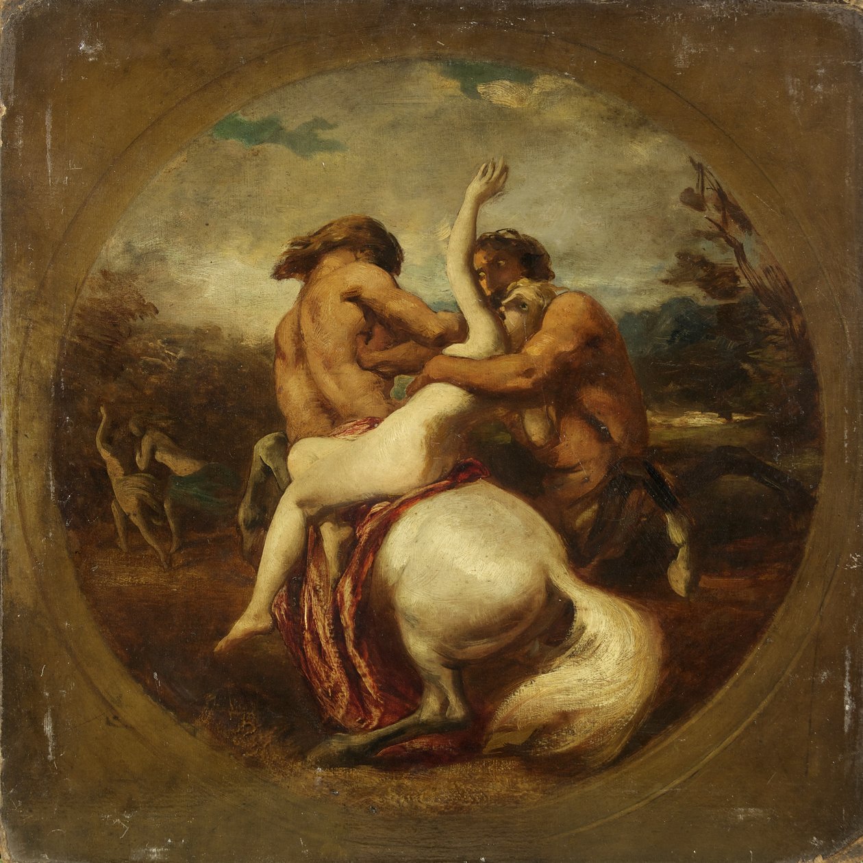 Kentaurer og nymfer (olie på pap) af William Etty
