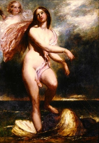 Galatea (olie på mølleplade) af William Etty