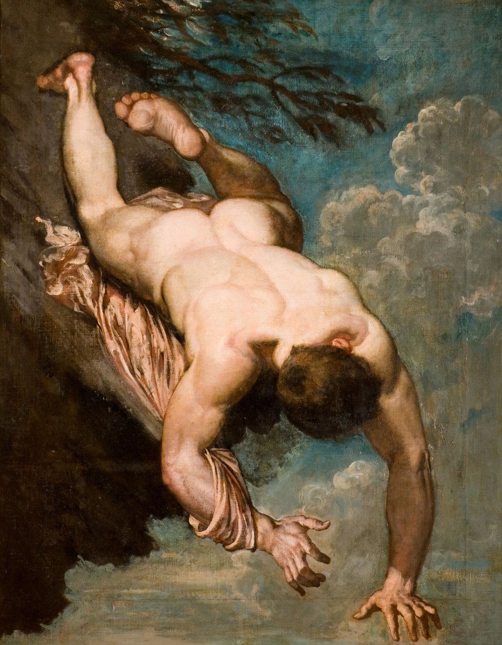 Manlius slynget fra klippen, 1818. af William Etty
