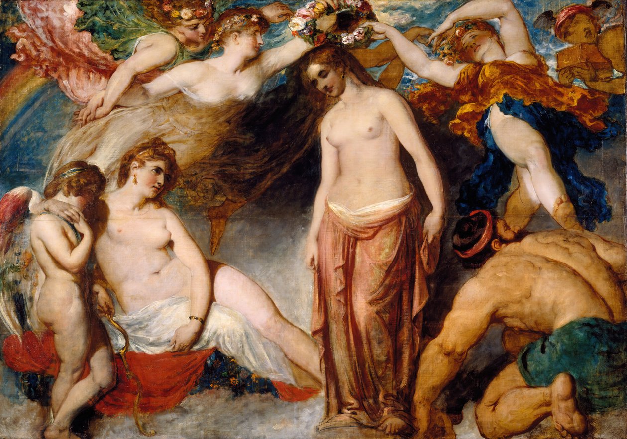 Pandora kronet af årstiderne, 1824. af William Etty