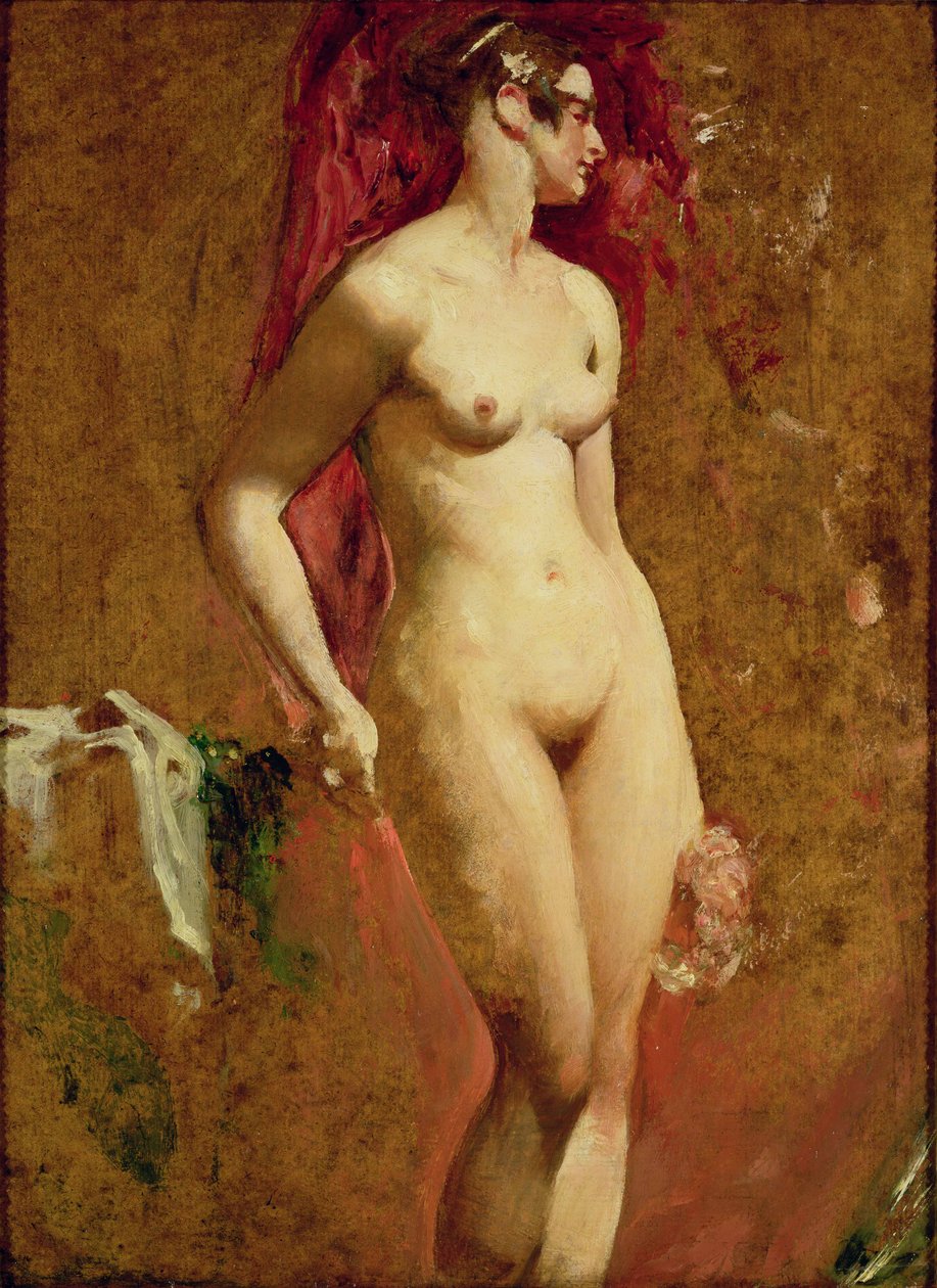 Stående nøgen (olie på lærred) af William Etty