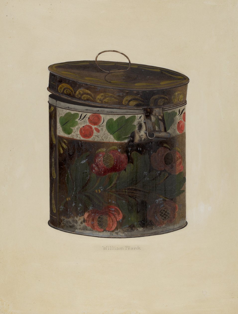 Toleware blik dåse, ca. 1937. af William Frank