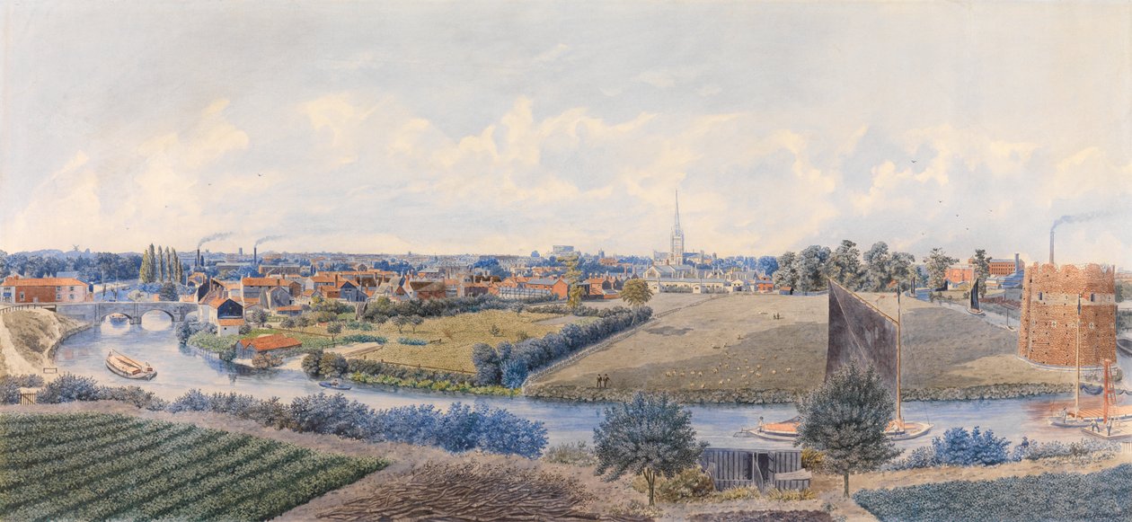 Sydøst udsigt over Norwich af William Frederick Austin