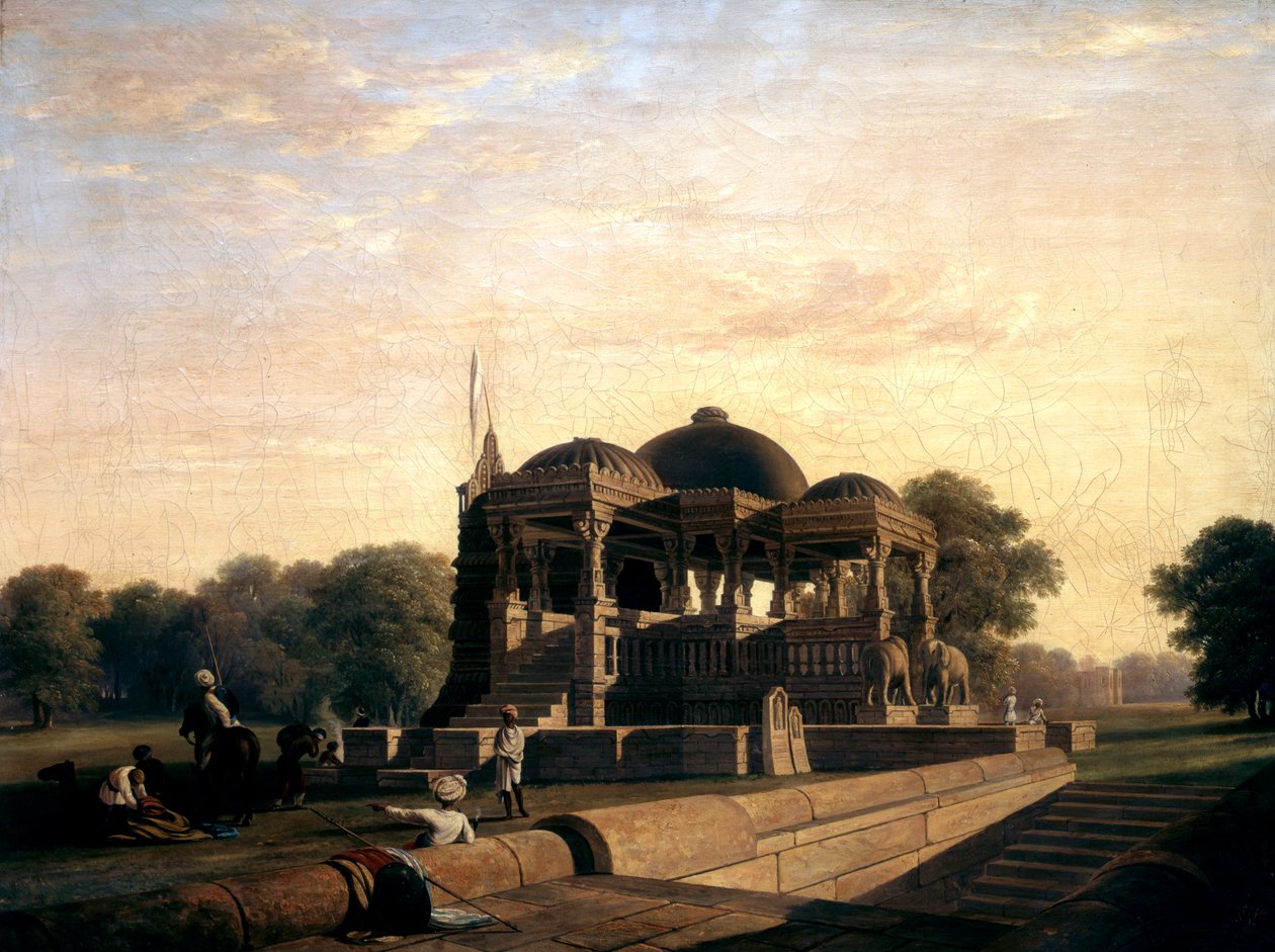 Det gamle tempel i Hulwud, 1826. af William Frederick Witherington