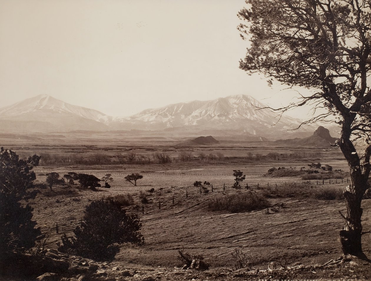 De spanske toppe, ca. 1871. af William H. Jackson