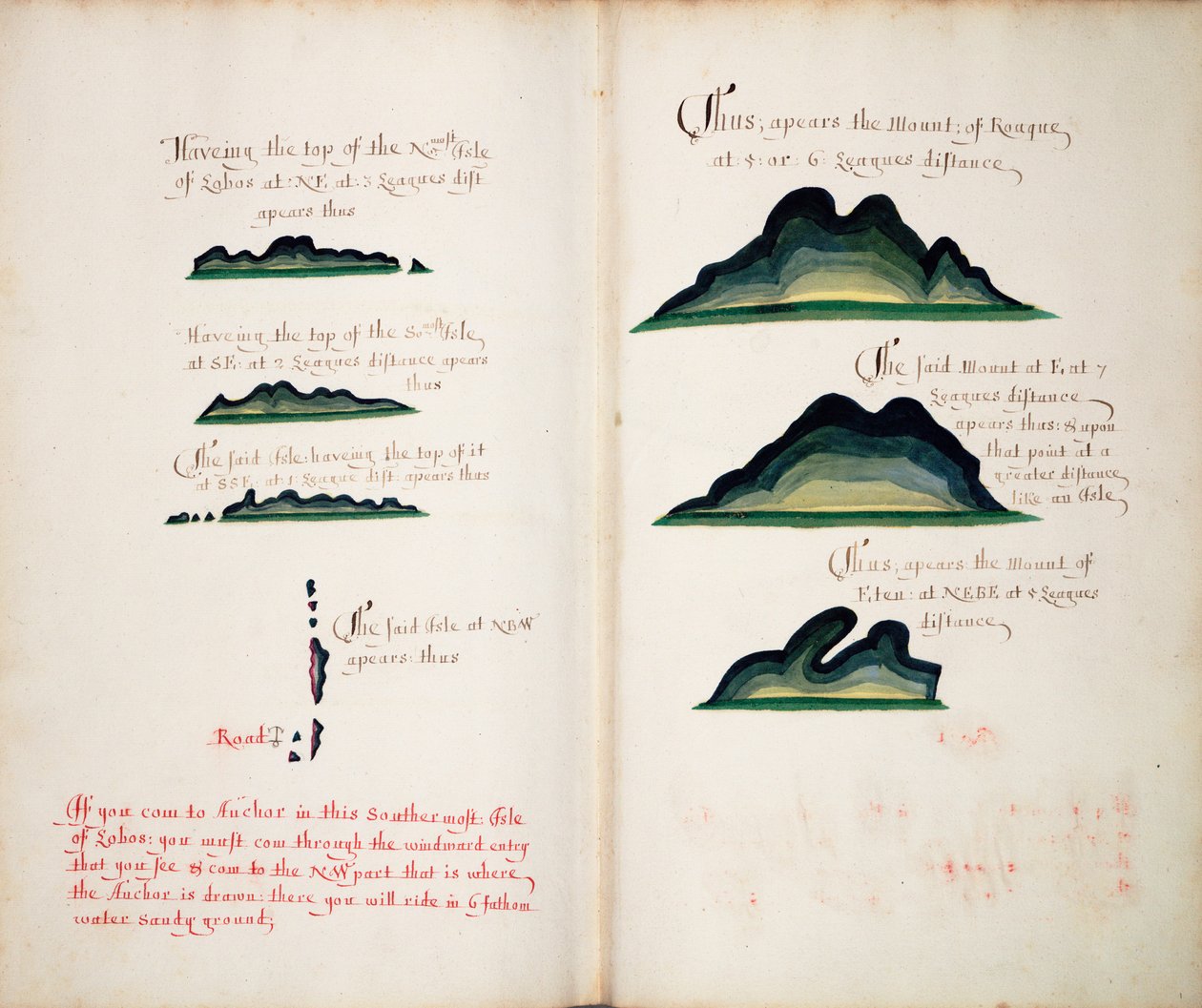 Udsigt over Isla Lobos og bjergene af William Hack