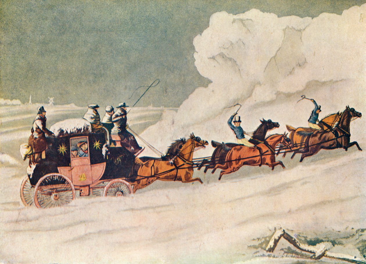 Devonport Mail nær Amesbury, 1907 af William Havell
