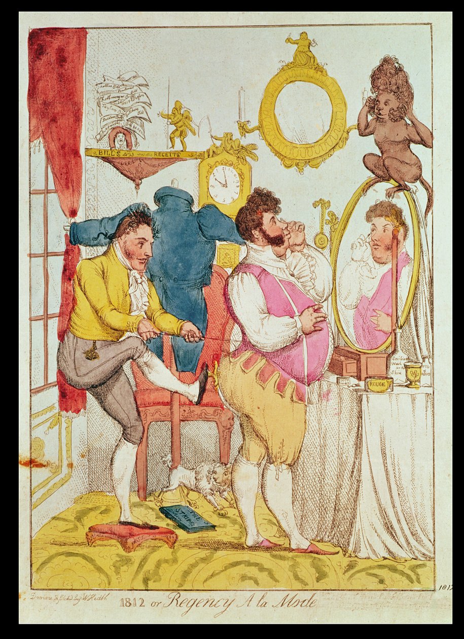 Regency a la Mode, tegnefilm af William Heath