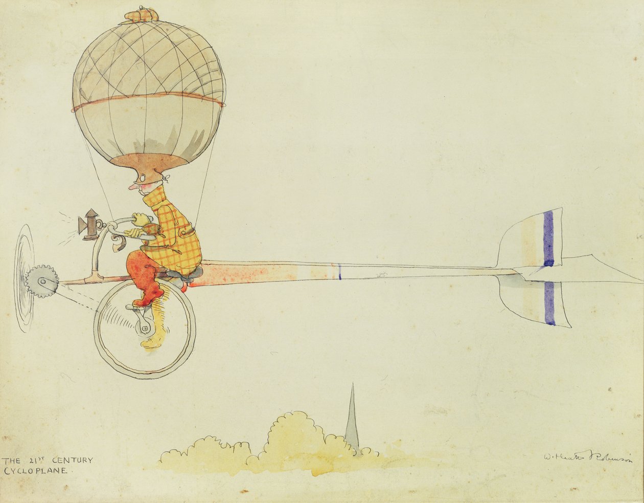 Cykloplanet i det 21. århundrede af William Heath Robinson