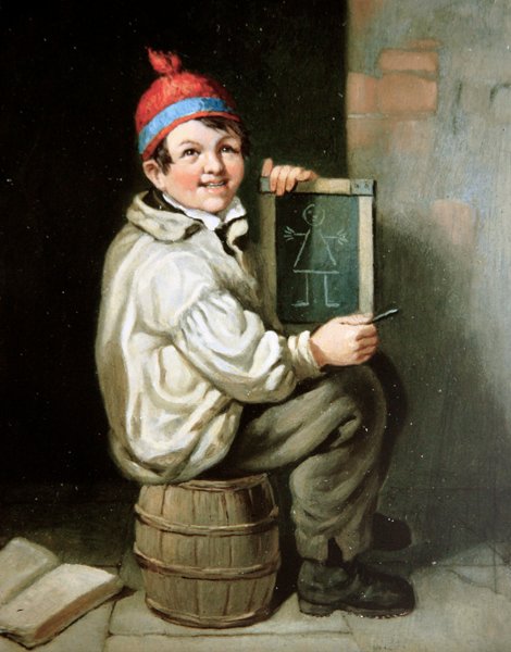 The Schoolboy (olie på lærred) af William Hemsley