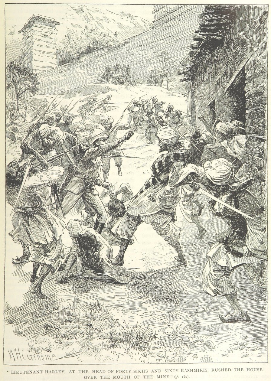 Angreb på minen i Chitral af William Henry Charles Groome