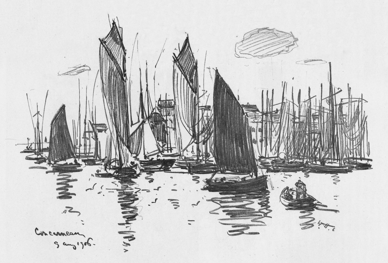 Concarneau, c1906 af William Henry Charlton