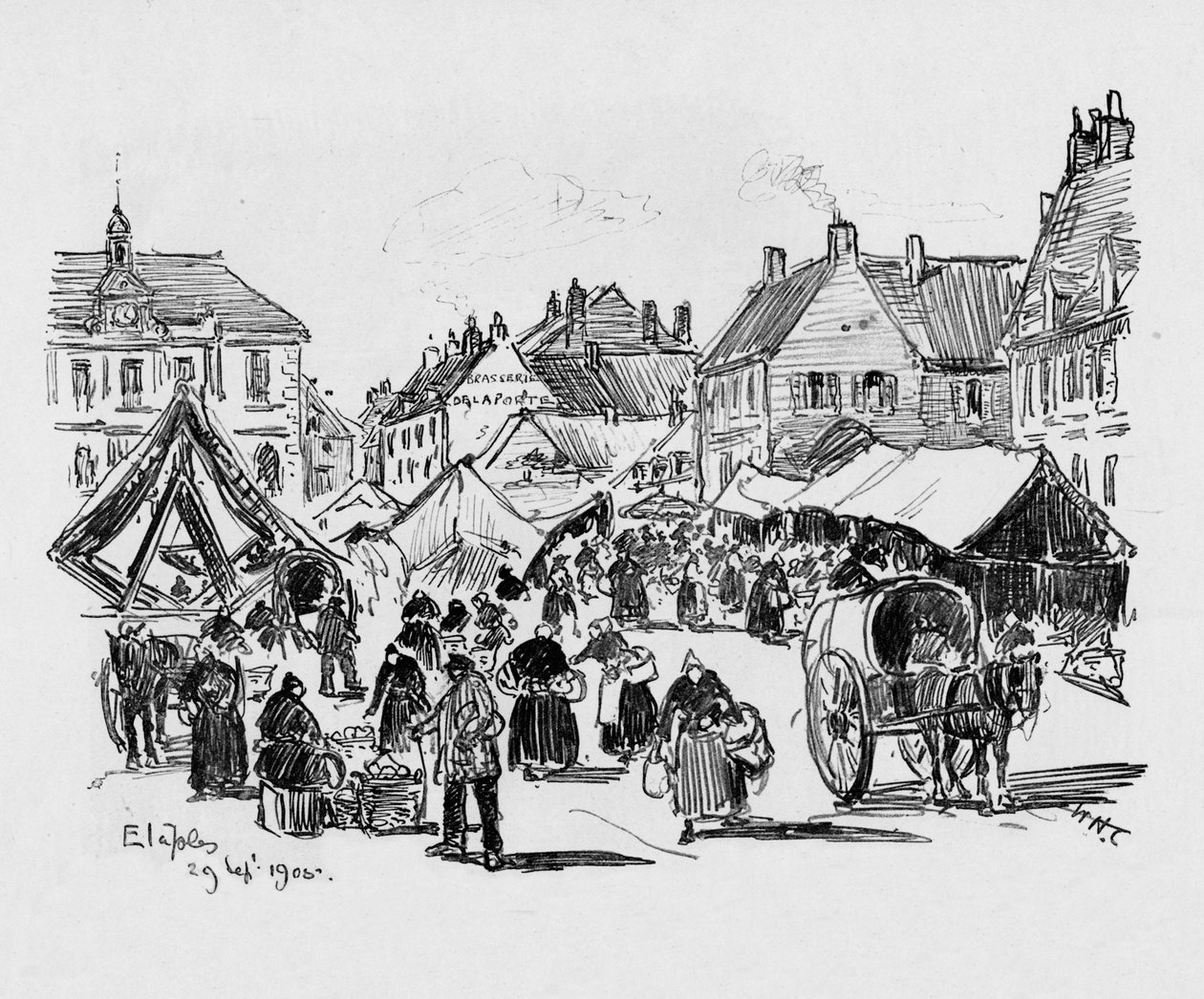 Etaples, c1906 af William Henry Charlton