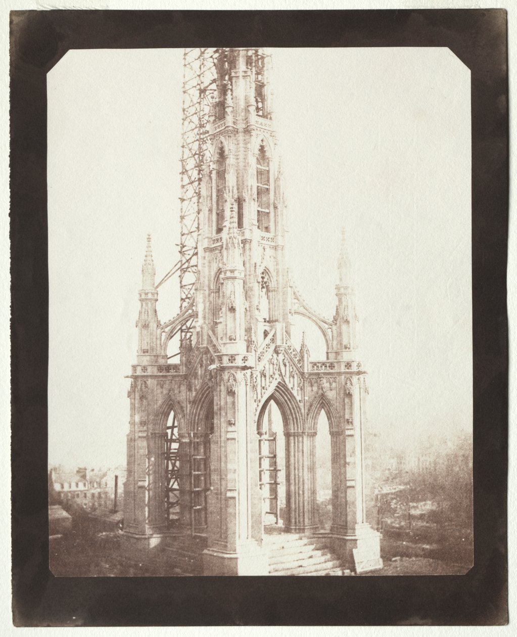Scott Monument under opførelse af William Henry Fox Talbot