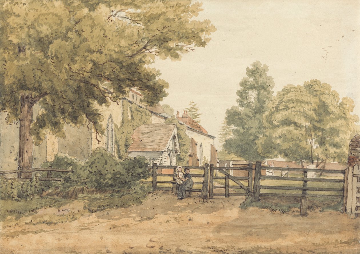 Aldenham kirke af William Henry Hunt
