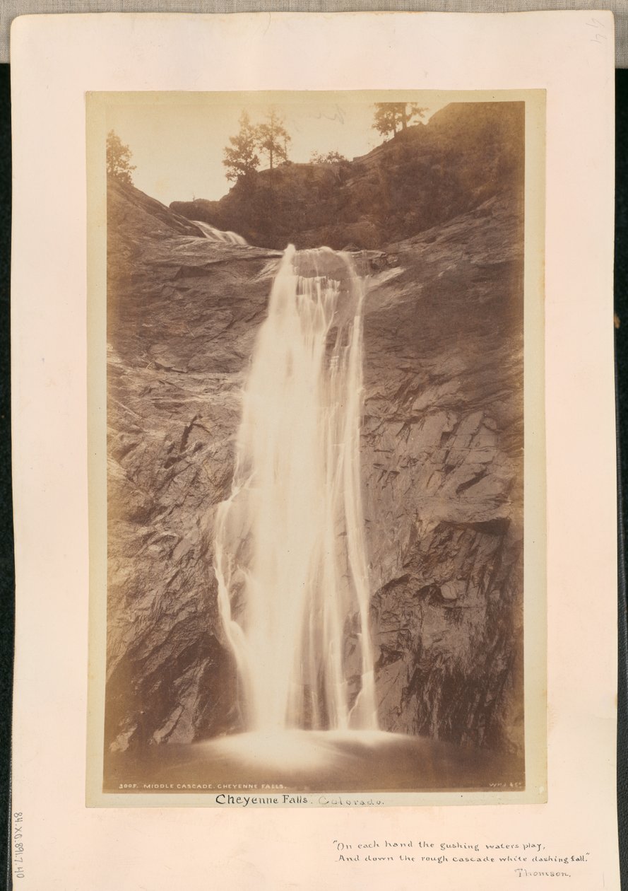 Middle Cascade. Cheyenne Falls af William Henry Jackson