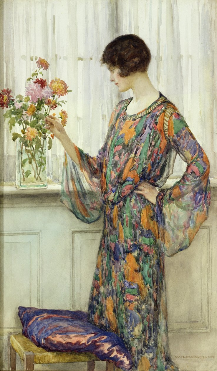 Arrangering af blomster af William Henry Margetson