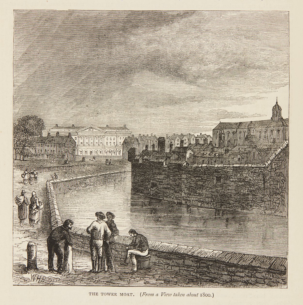Voldgraven omkring 1800 af William Henry Prior